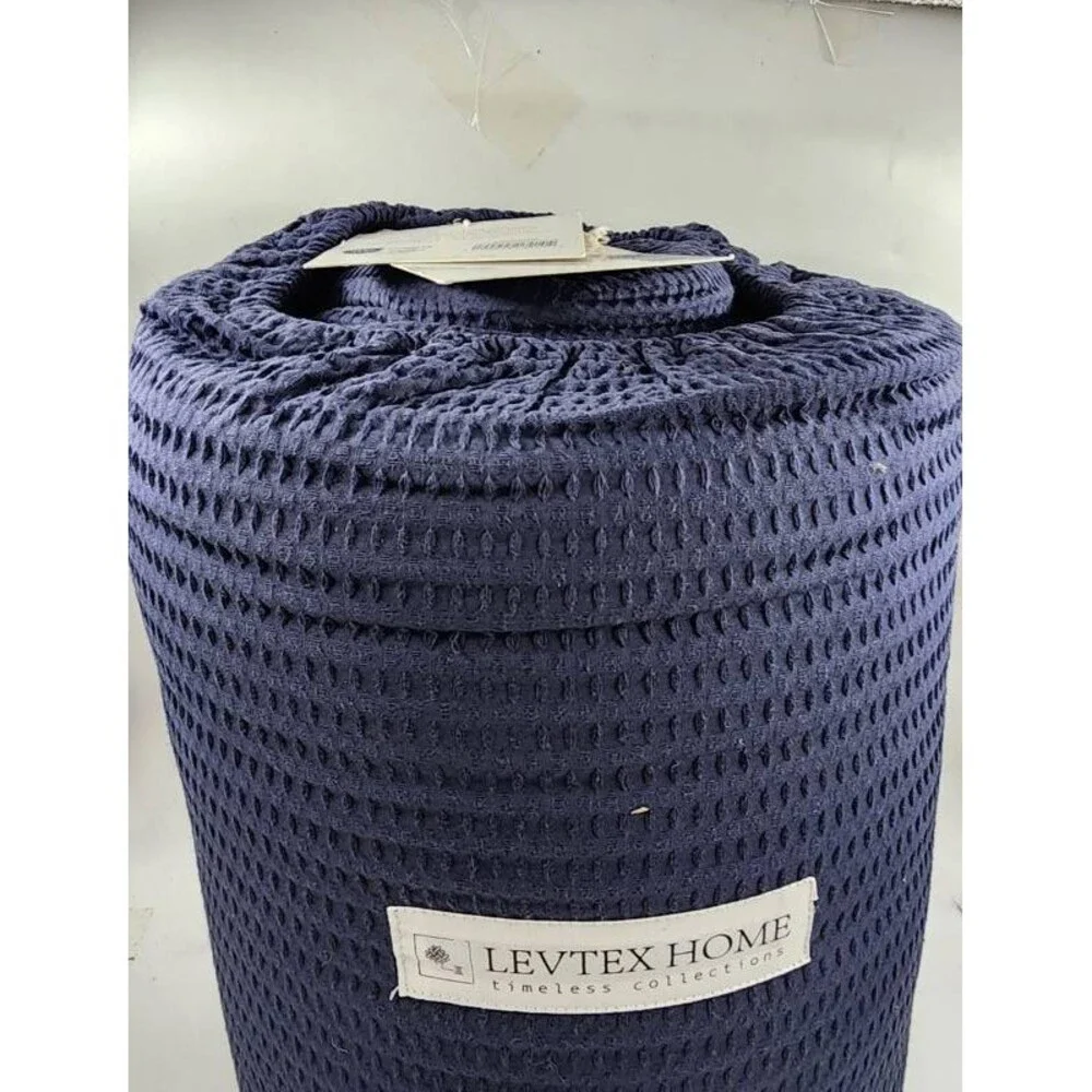 Levtex Home Cloud Cuddly Waffle Textured 3-Pc. Comforter Set Full/Queen Navy